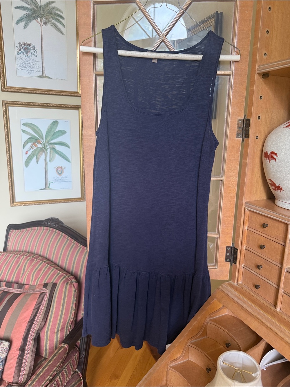 Lilla P Navy Sleeveless Drop-Waist Dress